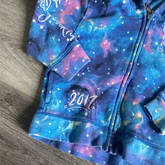 Disney Parks Childrens Galaxy Full Zip '2017' Hoodie/Sweatshirt-Blue-XXS-GUC - Picture 2 of 9